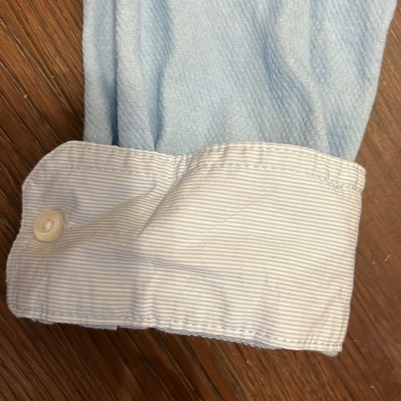 Boys XL (14-16) blue /white long sleeve button down dress shirt - Picture 8 of 8